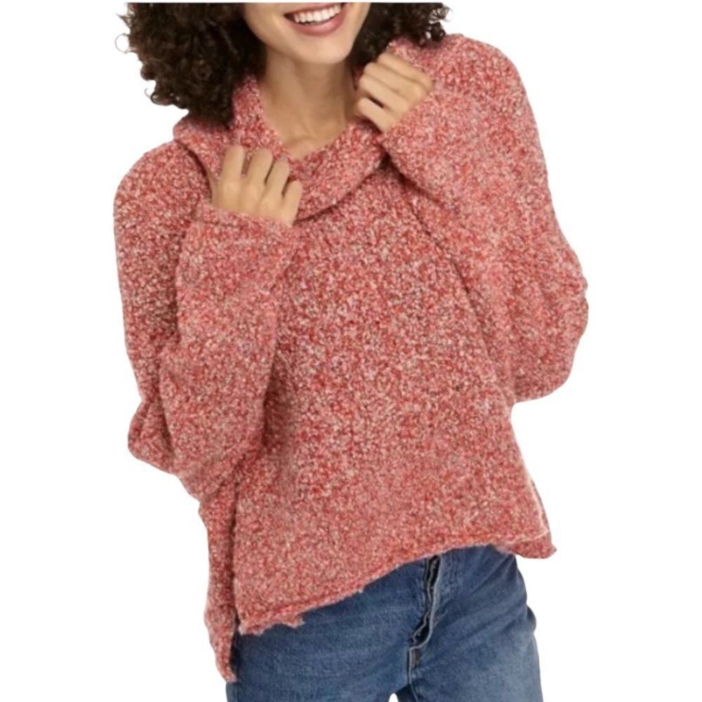 NEW Free People Scarlet Flame Cowl Neck Sweater Size S